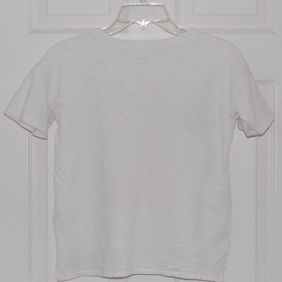Old Navy Girls Size L (Age: 10-12) White Short Sleeve Cotton T-Shirt - Picture 5 of 6